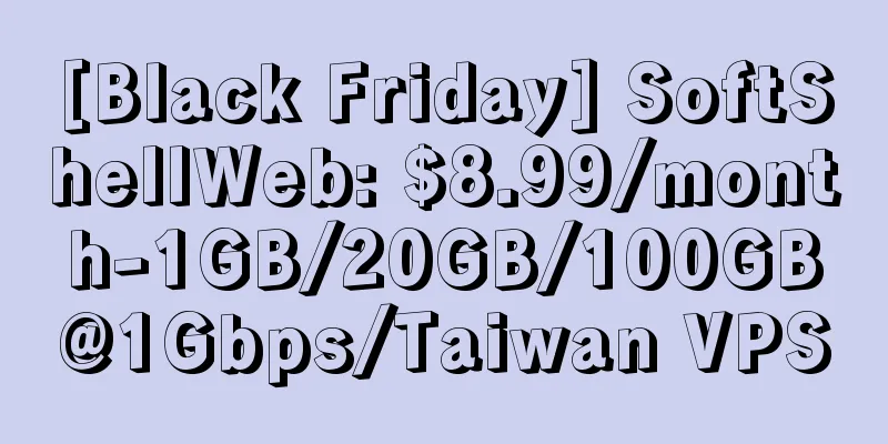 [Black Friday] SoftShellWeb: $8.99/month-1GB/20GB/100GB@1Gbps/Taiwan VPS