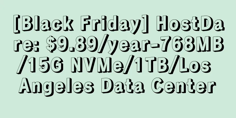 [Black Friday] HostDare: $9.89/year-768MB/15G NVMe/1TB/Los Angeles Data Center