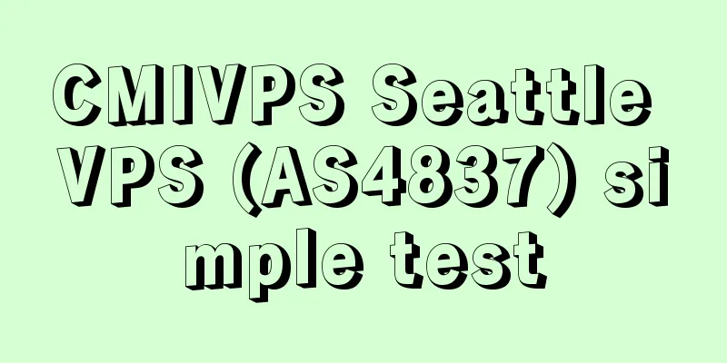CMIVPS Seattle VPS (AS4837) simple test