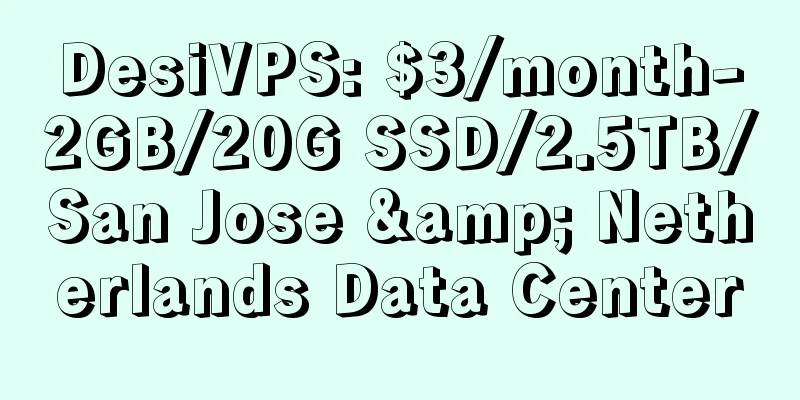DesiVPS: $3/month-2GB/20G SSD/2.5TB/San Jose & Netherlands Data Center