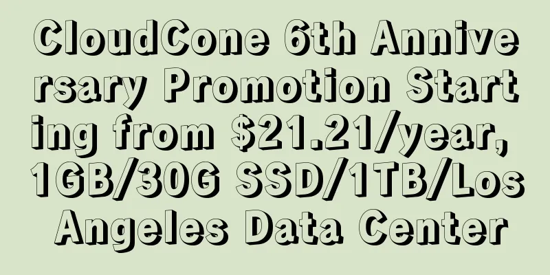CloudCone 6th Anniversary Promotion Starting from $21.21/year, 1GB/30G SSD/1TB/Los Angeles Data Center