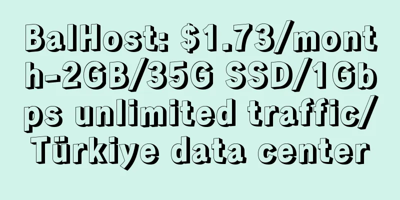 BalHost: $1.73/month-2GB/35G SSD/1Gbps unlimited traffic/Türkiye data center