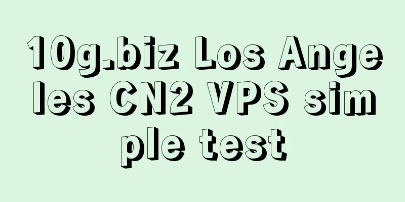 10g.biz Los Angeles CN2 VPS simple test