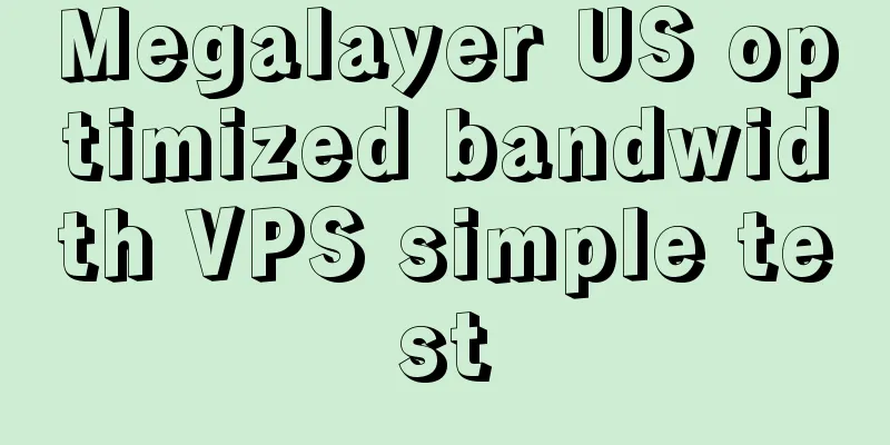 Megalayer US optimized bandwidth VPS simple test
