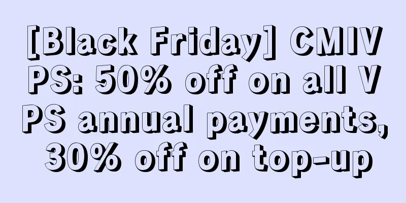[Black Friday] CMIVPS: 50% off on all VPS annual payments, 30% off on top-up