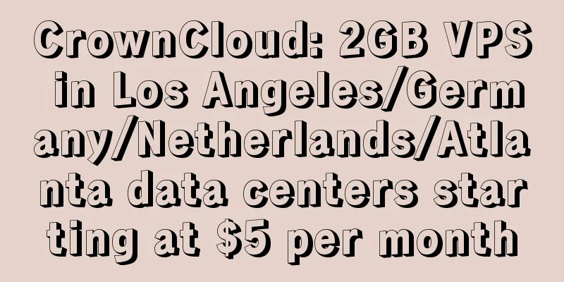 CrownCloud: 2GB VPS in Los Angeles/Germany/Netherlands/Atlanta data centers starting at $5 per month