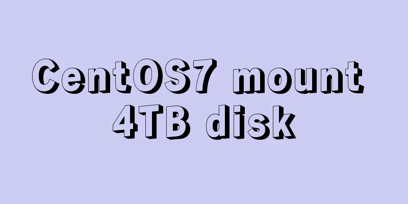 CentOS7 mount 4TB disk