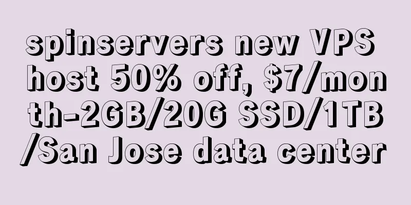 spinservers new VPS host 50% off, $7/month-2GB/20G SSD/1TB/San Jose data center
