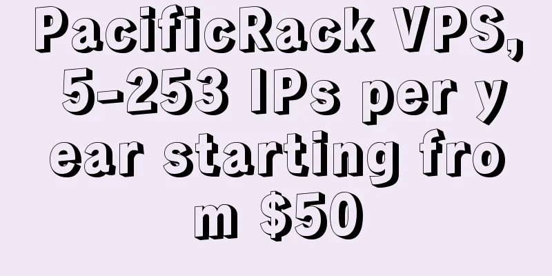 PacificRack VPS, 5-253 IPs per year starting from $50