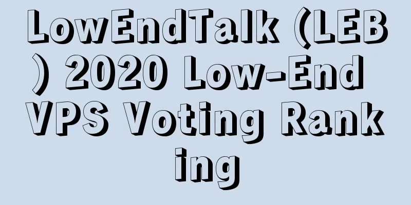 LowEndTalk (LEB) 2020 Low-End VPS Voting Ranking