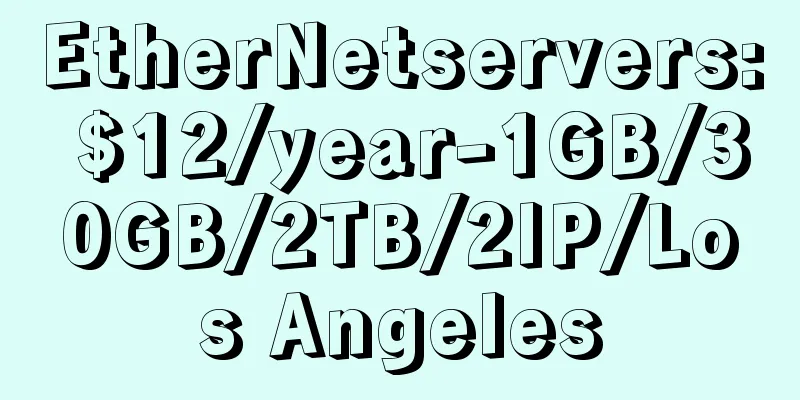 EtherNetservers: $12/year-1GB/30GB/2TB/2IP/Los Angeles