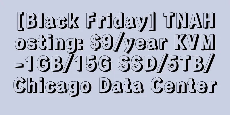 [Black Friday] TNAHosting: $9/year KVM-1GB/15G SSD/5TB/Chicago Data Center