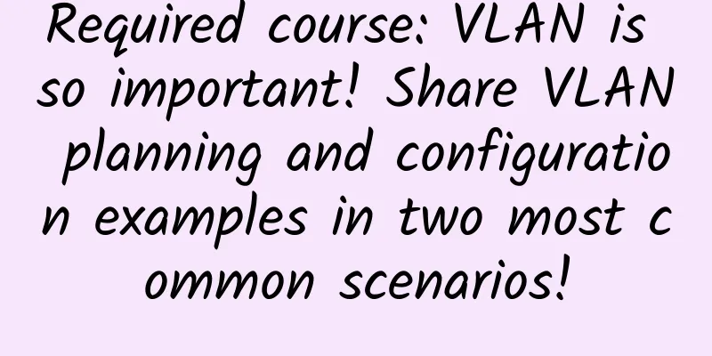 Required course: VLAN is so important! Share VLAN planning and configuration examples in two most common scenarios!