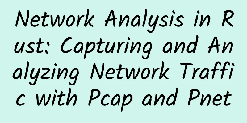 Network Analysis in Rust: Capturing and Analyzing Network Traffic with Pcap and Pnet