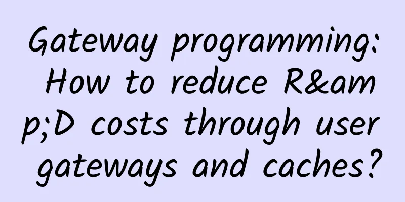 Gateway programming: How to reduce R&D costs through user gateways and caches?