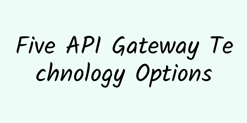 Five API Gateway Technology Options