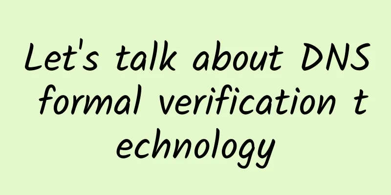 Let's talk about DNS formal verification technology