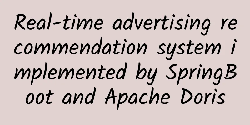 Real-time advertising recommendation system implemented by SpringBoot and Apache Doris