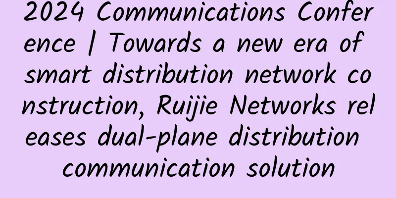 2024 Communications Conference | Towards a new era of smart distribution network construction, Ruijie Networks releases dual-plane distribution communication solution