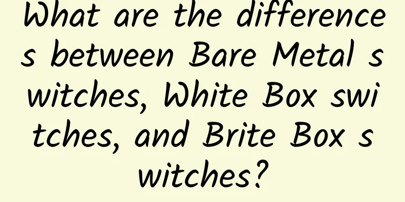 What are the differences between Bare Metal switches, White Box switches, and Brite Box switches?