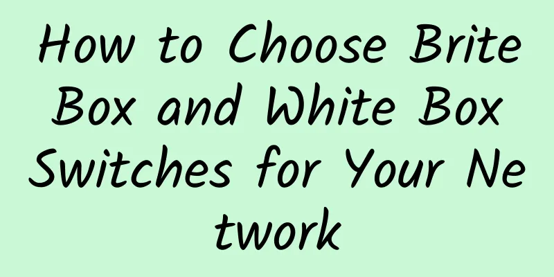 How to Choose Brite Box and White Box Switches for Your Network
