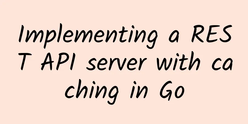 Implementing a REST API server with caching in Go