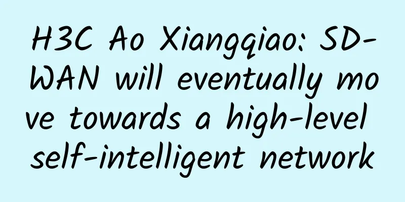 H3C Ao Xiangqiao: SD-WAN will eventually move towards a high-level self-intelligent network