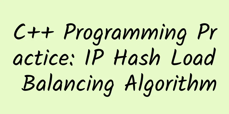 C++ Programming Practice: IP Hash Load Balancing Algorithm
