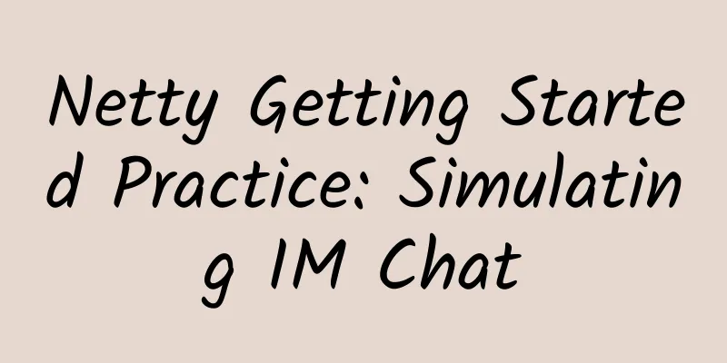 Netty Getting Started Practice: Simulating IM Chat