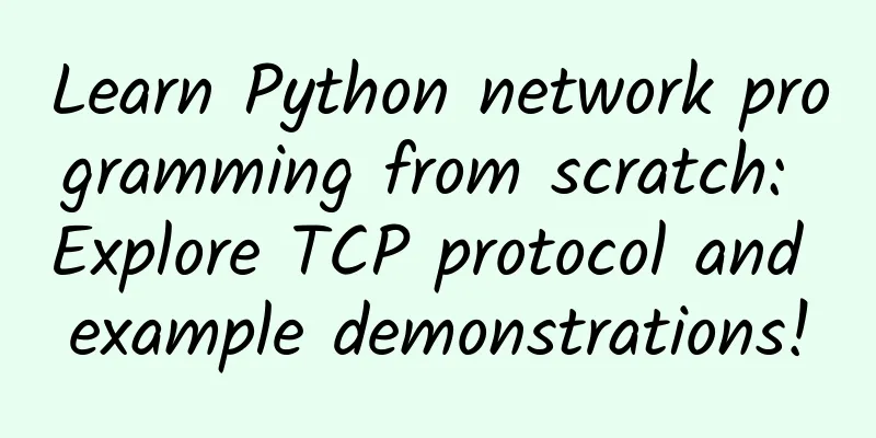 Learn Python network programming from scratch: Explore TCP protocol and example demonstrations!