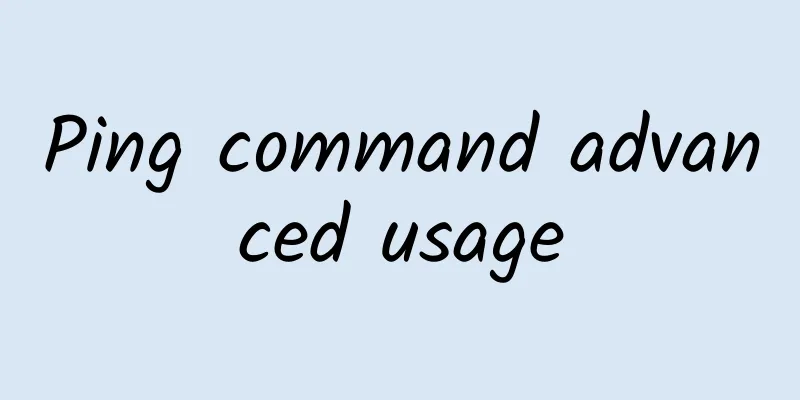 Ping command advanced usage
