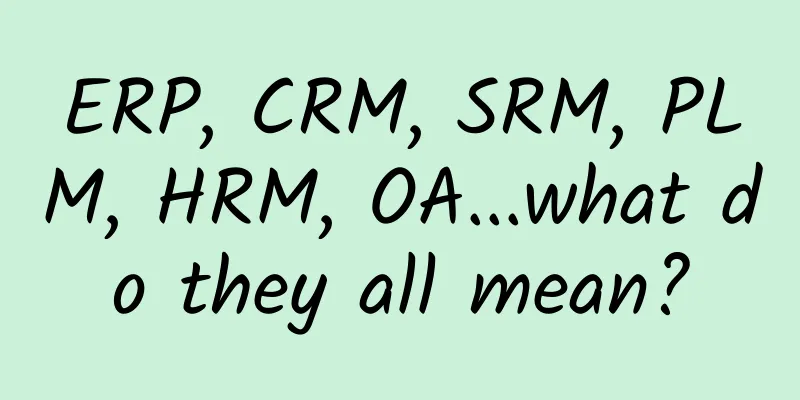 ERP, CRM, SRM, PLM, HRM, OA...what do they all mean?