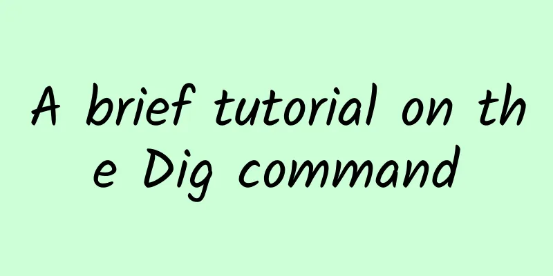 A brief tutorial on the Dig command
