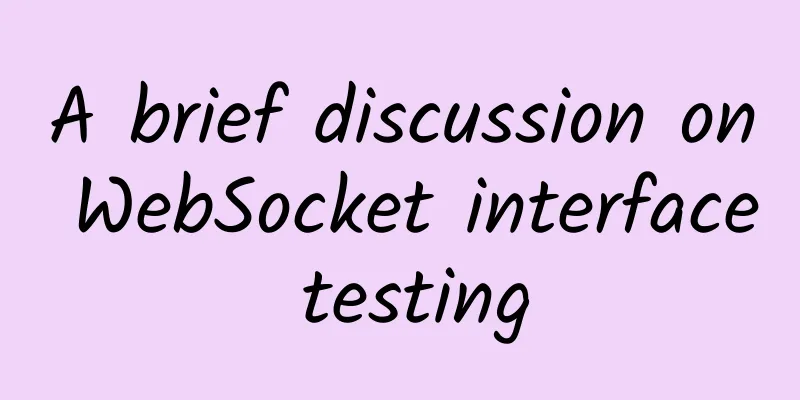 A brief discussion on WebSocket interface testing