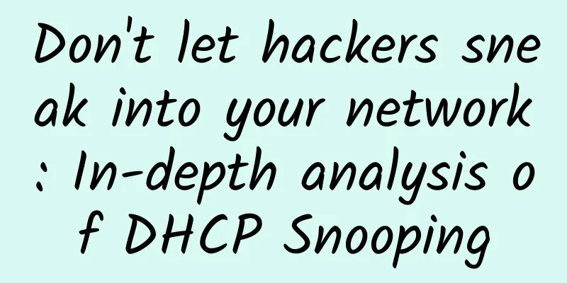 Don't let hackers sneak into your network: In-depth analysis of DHCP Snooping