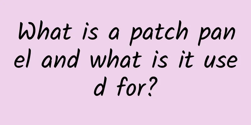 What is a patch panel and what is it used for?