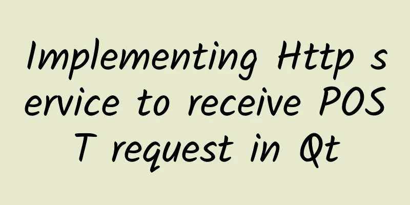Implementing Http service to receive POST request in Qt