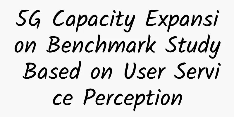 5G Capacity Expansion Benchmark Study Based on User Service Perception