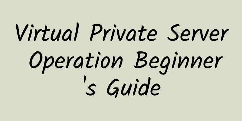 Virtual Private Server Operation Beginner's Guide