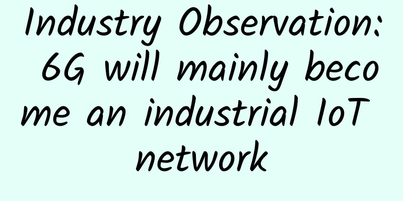 Industry Observation: 6G will mainly become an industrial IoT network