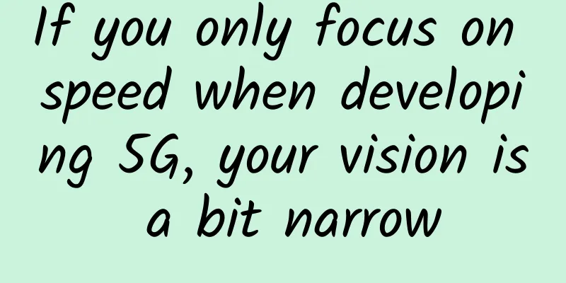If you only focus on speed when developing 5G, your vision is a bit narrow