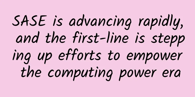SASE is advancing rapidly, and the first-line is stepping up efforts to empower the computing power era