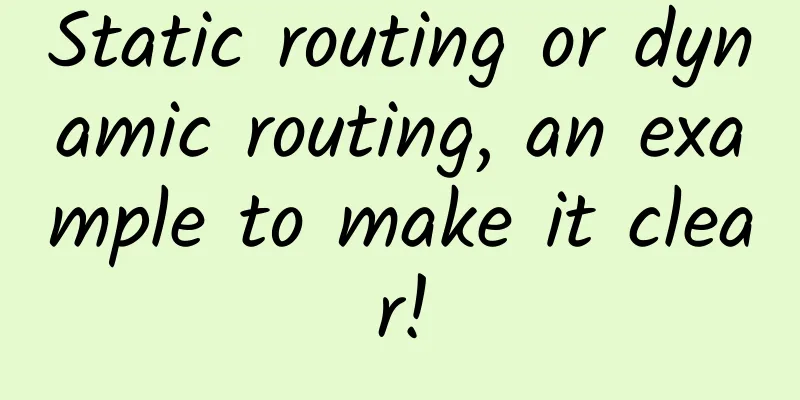 Static routing or dynamic routing, an example to make it clear!
