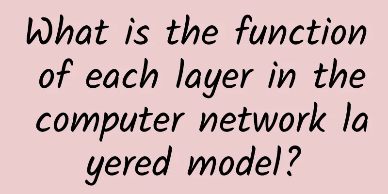 What is the function of each layer in the computer network layered model?