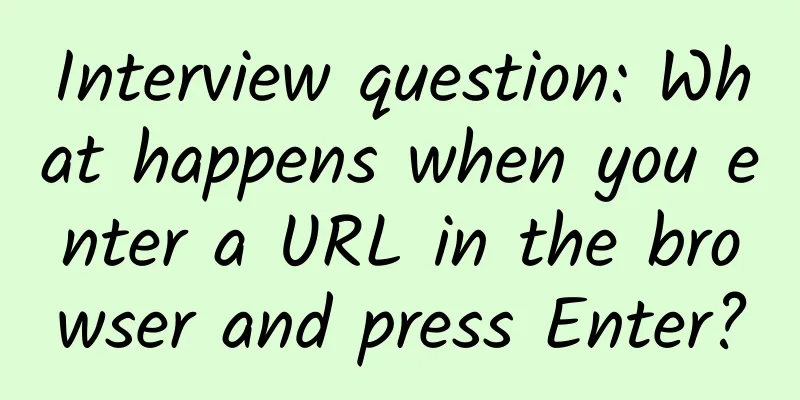 Interview question: What happens when you enter a URL in the browser and press Enter?