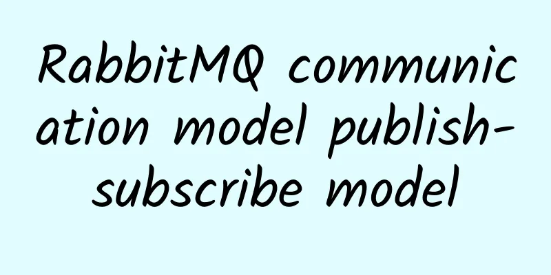 RabbitMQ communication model publish-subscribe model