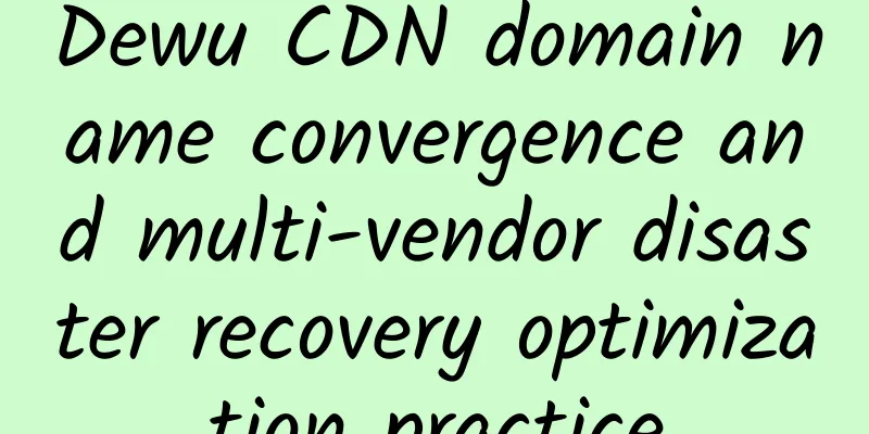 Dewu CDN domain name convergence and multi-vendor disaster recovery optimization practice