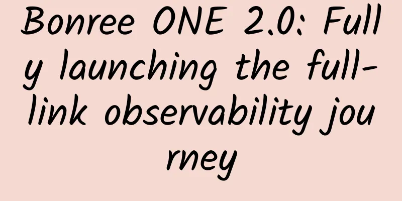 Bonree ONE 2.0: Fully launching the full-link observability journey