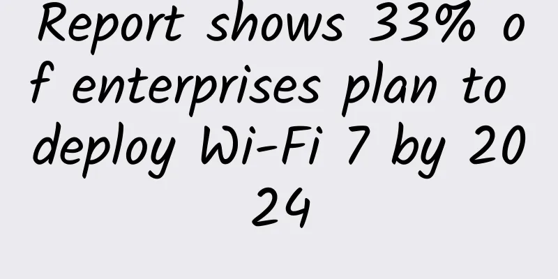 Report shows 33% of enterprises plan to deploy Wi-Fi 7 by 2024