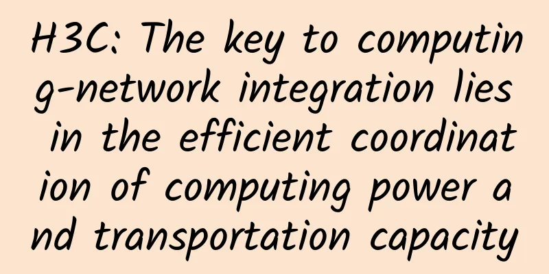 H3C: The key to computing-network integration lies in the efficient coordination of computing power and transportation capacity